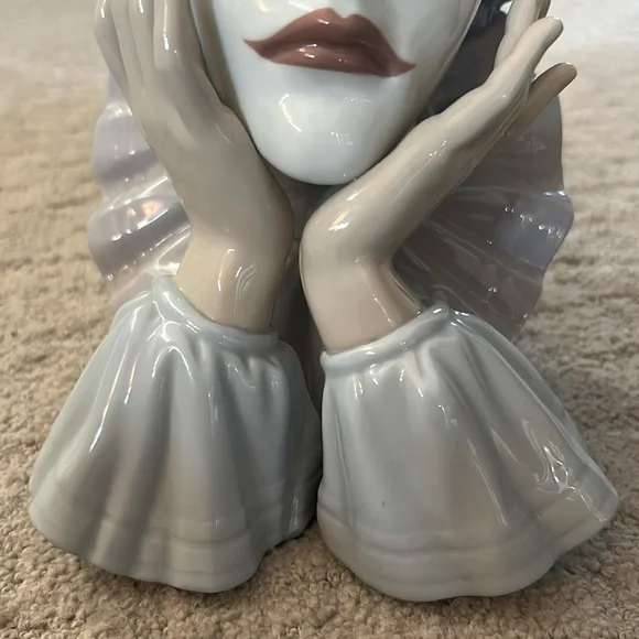 Lladró Jester Pensive Clown 12.5" Figurine Sculpture 5129 Retired MINT Condition - Picture 6 of 7